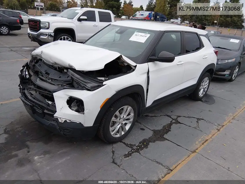 2021 CHEVROLET TRAILBLAZER VIN KL79MMS27MB173068 — фото 2