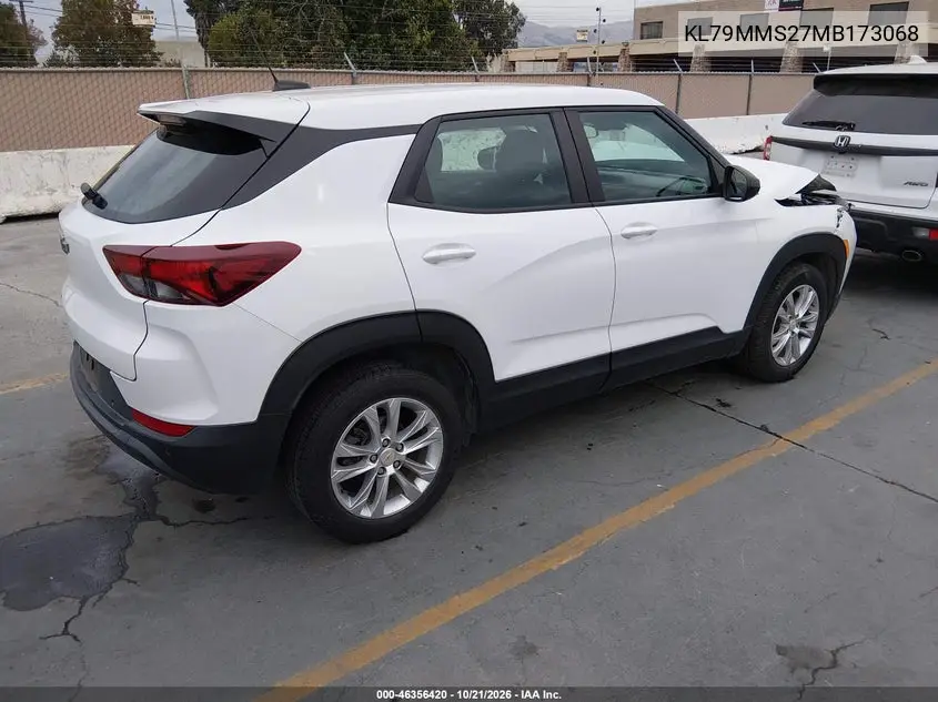 2021 CHEVROLET TRAILBLAZER VIN KL79MMS27MB173068 — фото 4