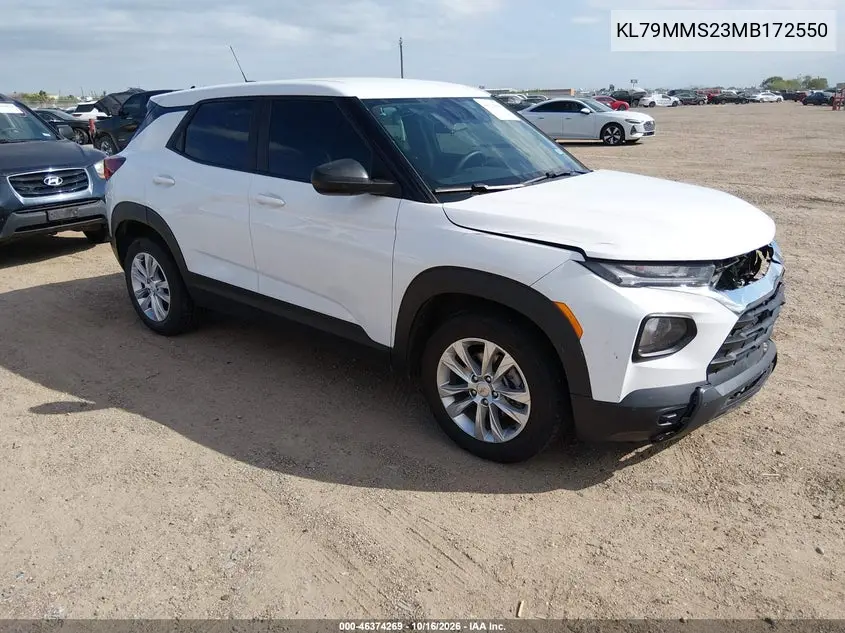 CHEVROLET TRAILBLAZER 2021, VIN KL79MMS23MB172550