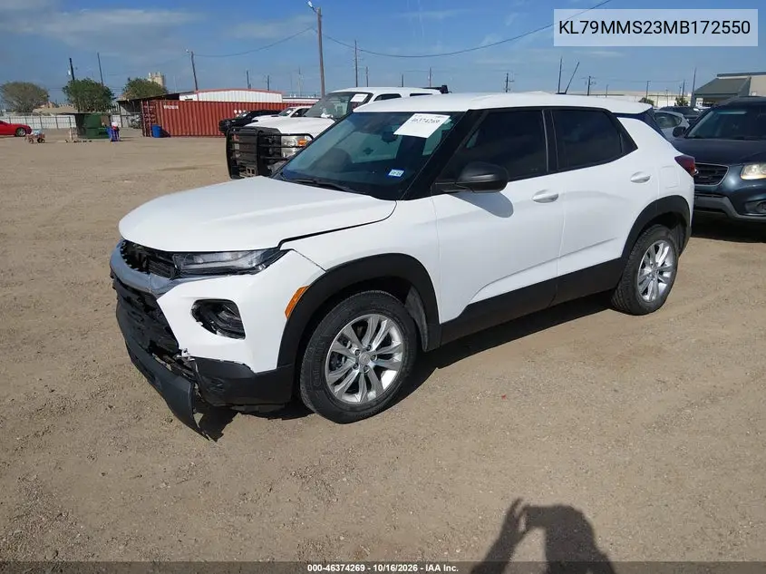 2021 CHEVROLET TRAILBLAZER VIN KL79MMS23MB172550 — фото 2