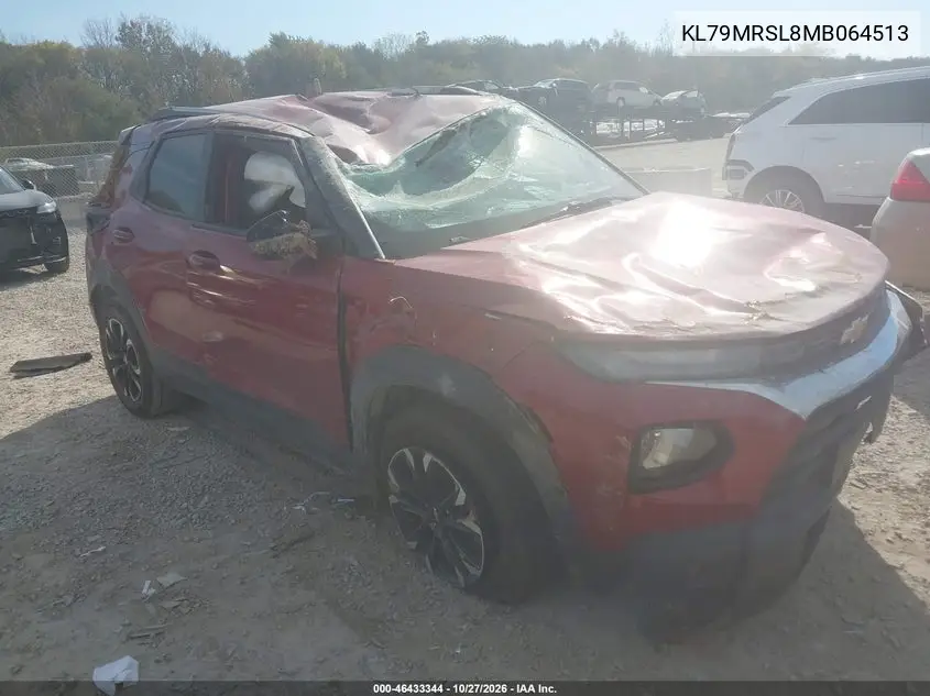 CHEVROLET TRAILBLAZER 2021, VIN KL79MRSL8MB064513