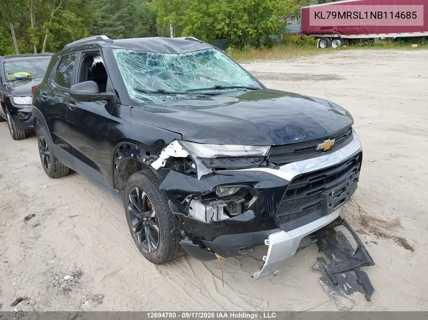 CHEVROLET TRAILBLAZER 2022, VIN KL79MRSL1NB114685