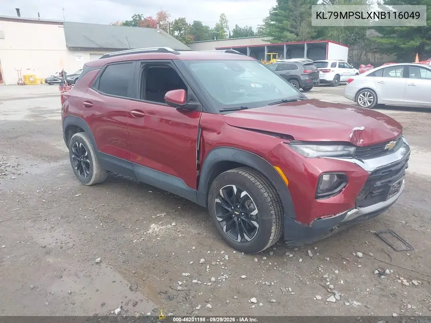 CHEVROLET TRAILBLAZER 2022, VIN KL79MPSLXNB116049