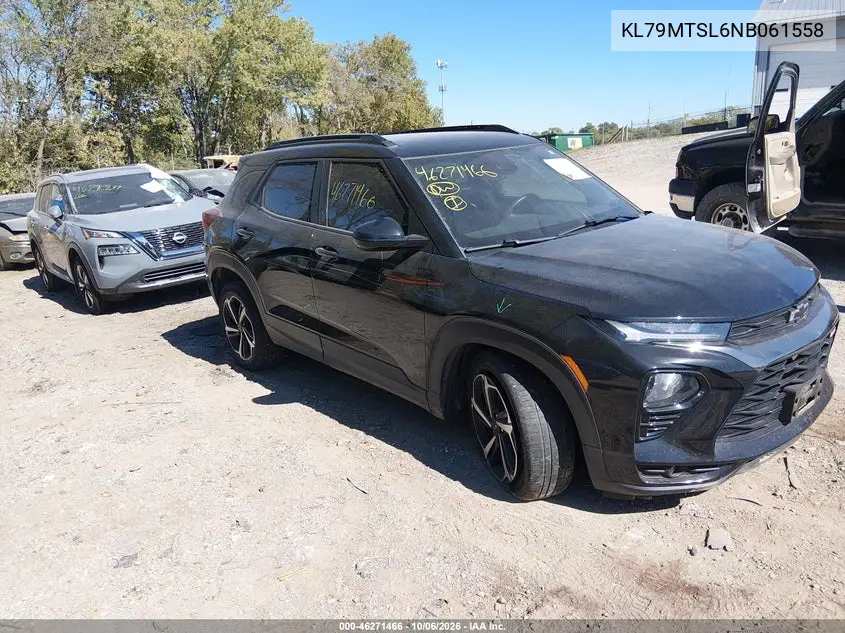 CHEVROLET TRAILBLAZER 2022, VIN KL79MTSL6NB061558