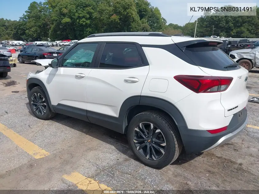 2022 CHEVROLET TRAILBLAZER VIN KL79MPSL5NB031491 — фото 3