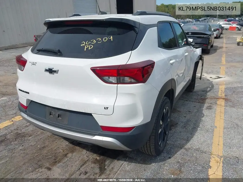 2022 CHEVROLET TRAILBLAZER VIN KL79MPSL5NB031491 — фото 4
