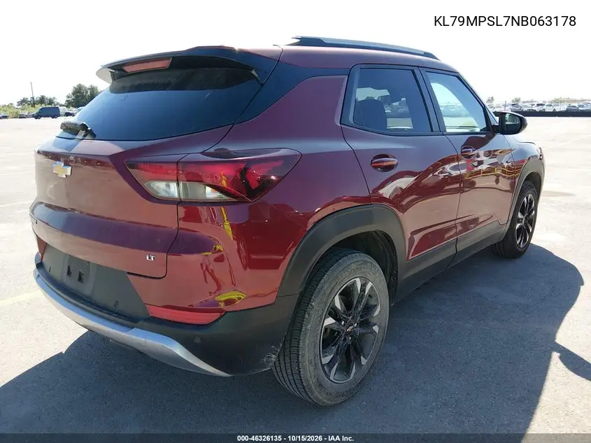 2022 CHEVROLET TRAILBLAZER VIN KL79MPSL7NB063178 — фото 4