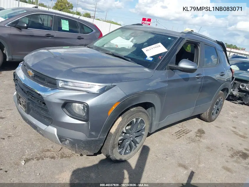 2022 CHEVROLET TRAILBLAZER VIN KL79MPSL1NB083071 — фото 2