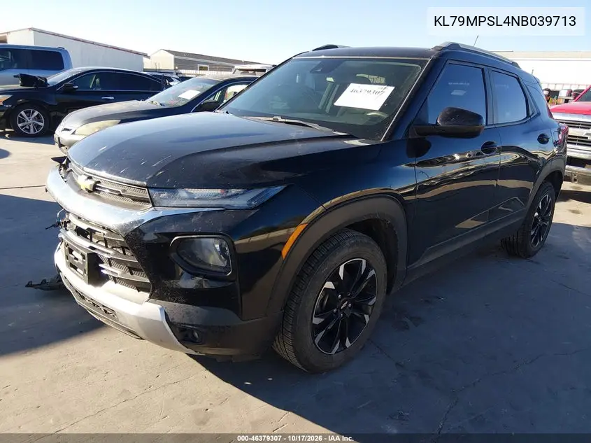 2022 CHEVROLET TRAILBLAZER VIN KL79MPSL4NB039713 — фото 2