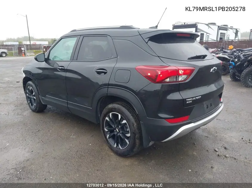 2023 CHEVROLET TRAILBLAZER VIN KL79MRSL1PB205278 — фото 3
