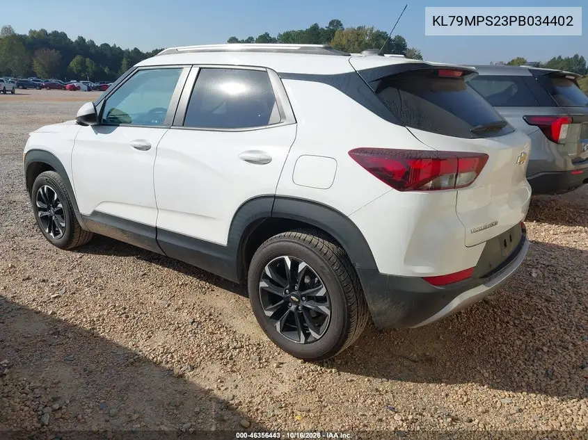 2023 CHEVROLET TRAILBLAZER VIN KL79MPS23PB034402 — фото 3