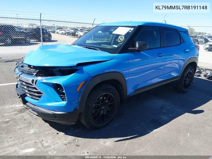 2024 CHEVROLET TRAILBLAZER VIN KL79MMSL7RB191148 — фото 2