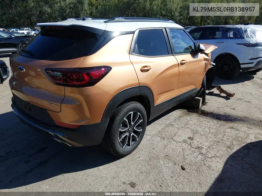 2024 CHEVROLET TRAILBLAZER VIN KL79MSSL0RB138957 — фото 4