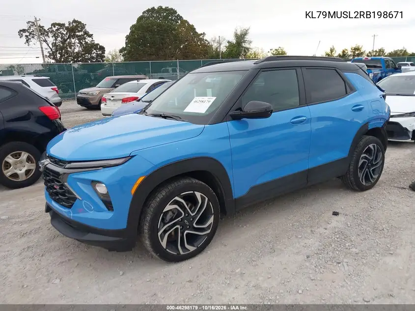 2024 CHEVROLET TRAILBLAZER VIN KL79MUSL2RB198671 — фото 2