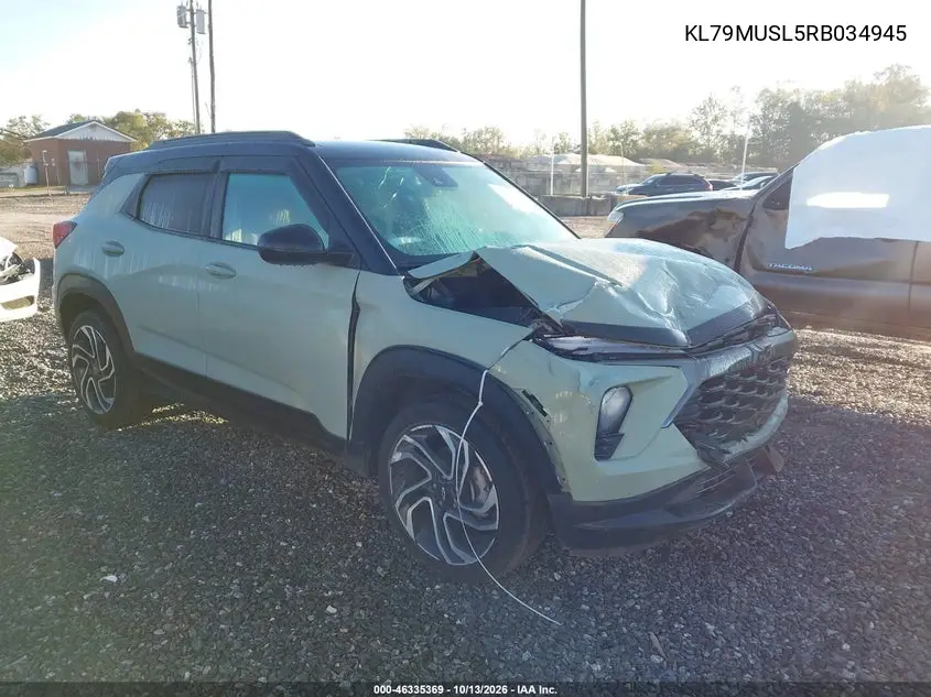 CHEVROLET TRAILBLAZER 2024, VIN KL79MUSL5RB034945