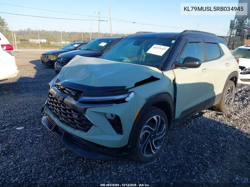 2024 CHEVROLET TRAILBLAZER VIN KL79MUSL5RB034945 — фото 2
