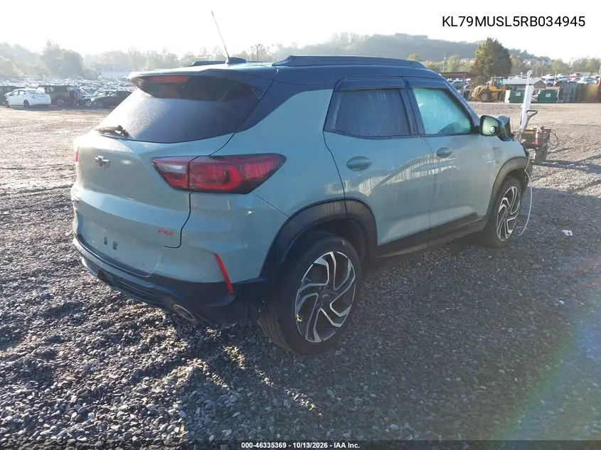 2024 CHEVROLET TRAILBLAZER VIN KL79MUSL5RB034945 — фото 4