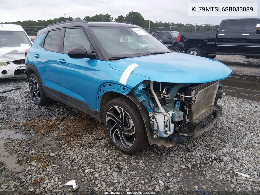 CHEVROLET TRAILBLAZER 2025, VIN KL79MTSL6SB033089