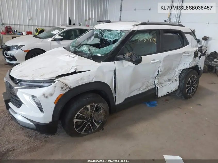 2025 CHEVROLET TRAILBLAZER VIN KL79MRSL8SB038457 — фото 2
