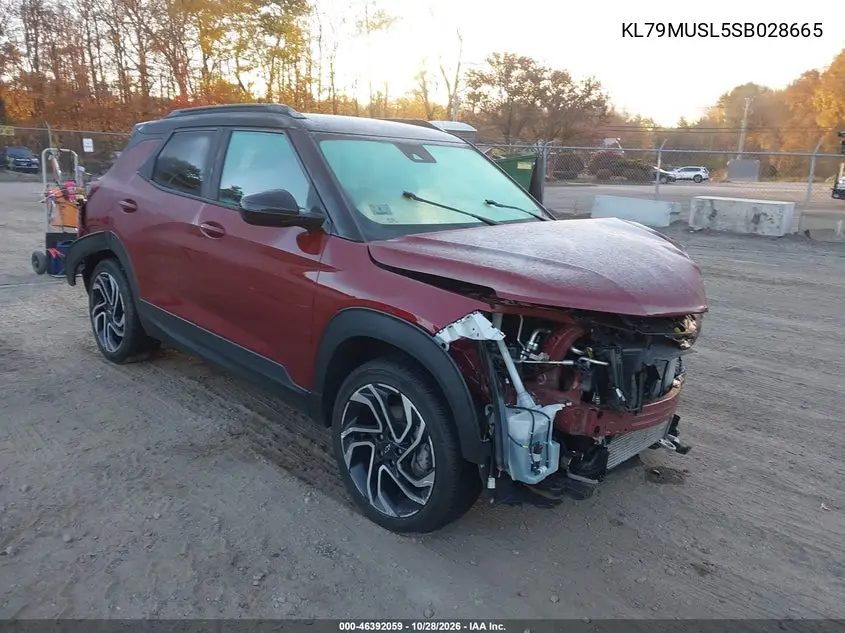 CHEVROLET TRAILBLAZER 2025, VIN KL79MUSL5SB028665
