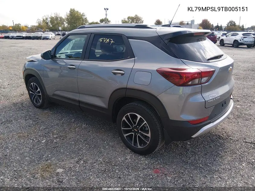 2026 CHEVROLET TRAILBLAZER VIN KL79MPSL9TB005151 — фото 3