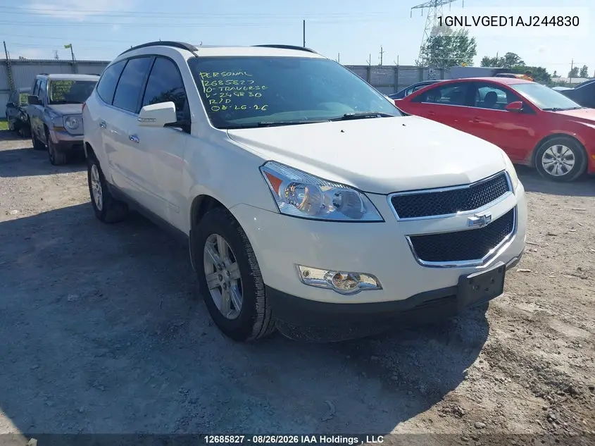 CHEVROLET TRAVERSE 2010, VIN 1GNLVGED1AJ244830
