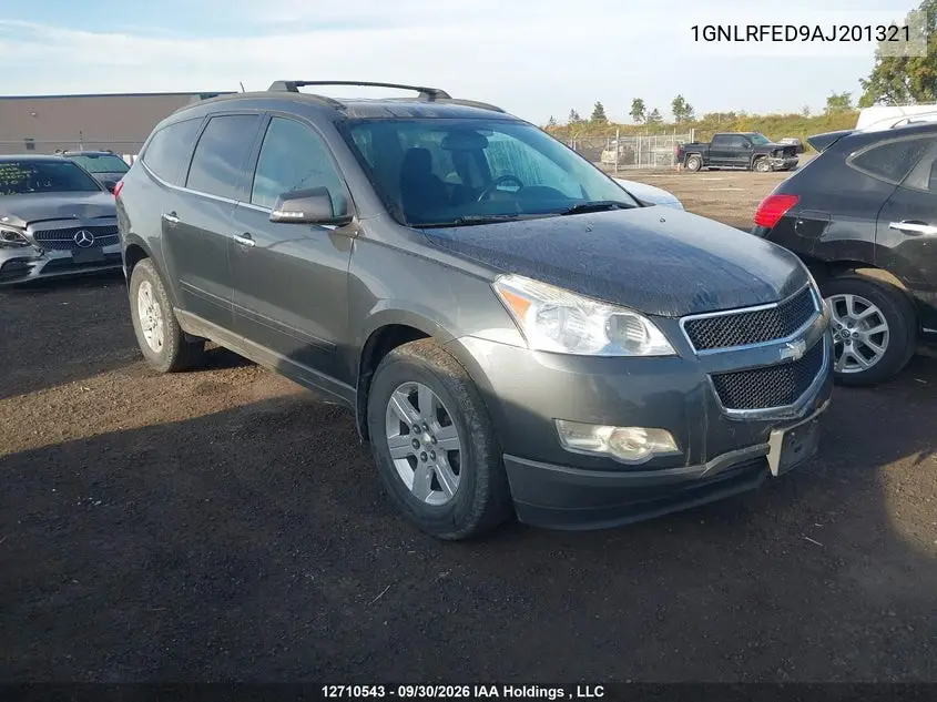 CHEVROLET TRAVERSE 2010, VIN 1GNLRFED9AJ201321