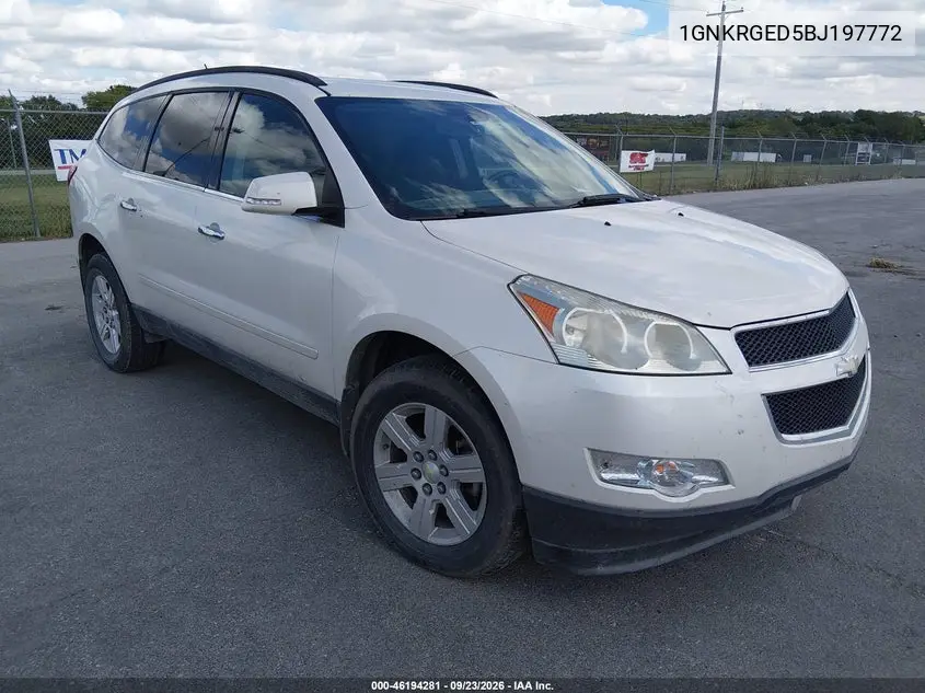 CHEVROLET TRAVERSE 2011, VIN 1GNKRGED5BJ197772