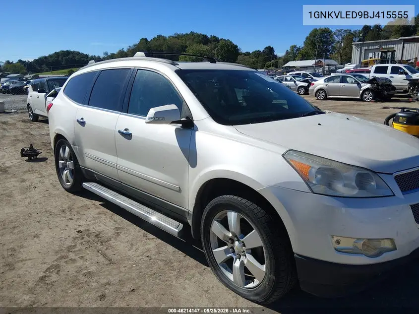 CHEVROLET TRAVERSE 2011, VIN 1GNKVLED9BJ415555