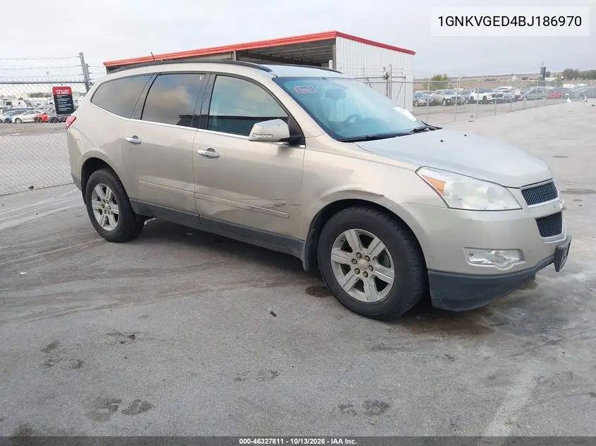 CHEVROLET TRAVERSE 2011, VIN 1GNKVGED4BJ186970