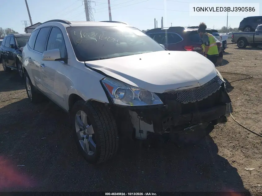 CHEVROLET TRAVERSE 2011, VIN 1GNKVLED3BJ390586