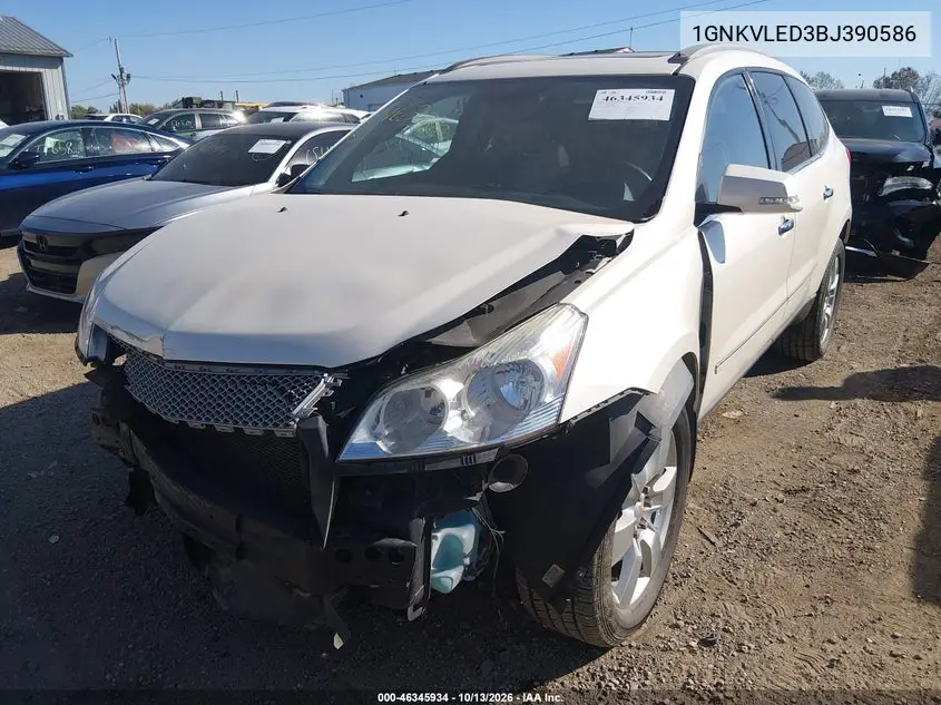 2011 CHEVROLET TRAVERSE VIN 1GNKVLED3BJ390586 — фото 2