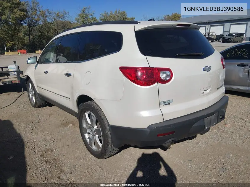 2011 CHEVROLET TRAVERSE VIN 1GNKVLED3BJ390586 — фото 3