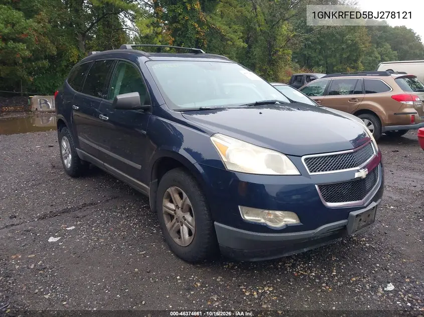 CHEVROLET TRAVERSE 2011, VIN 1GNKRFED5BJ278121