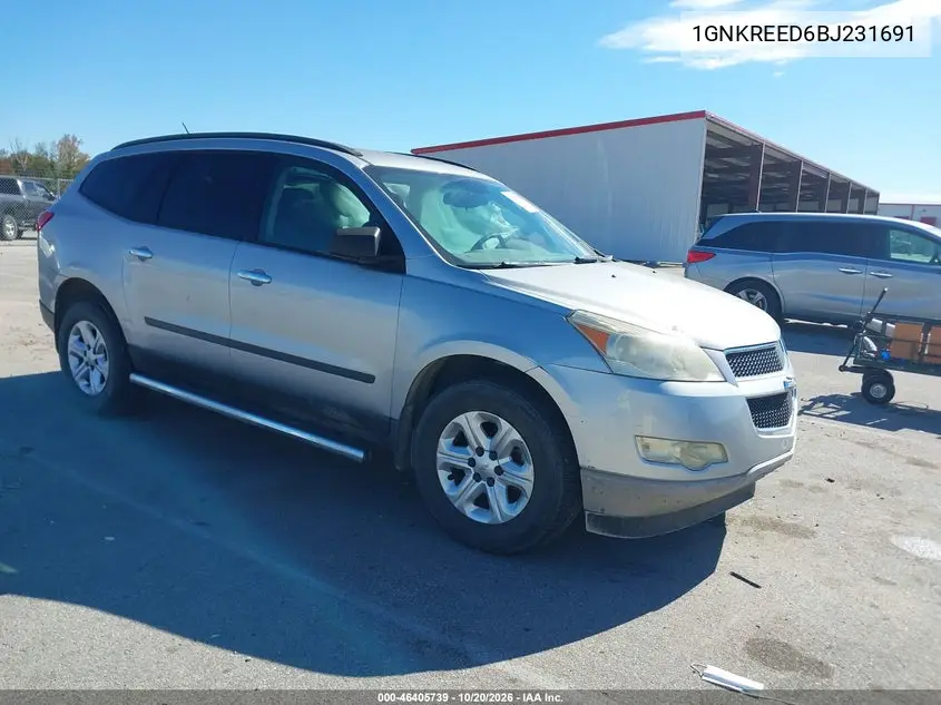 CHEVROLET TRAVERSE 2011, VIN 1GNKREED6BJ231691