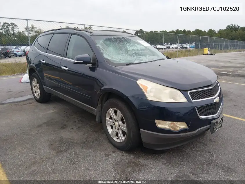 CHEVROLET TRAVERSE 2012, VIN 1GNKRGED7CJ102520