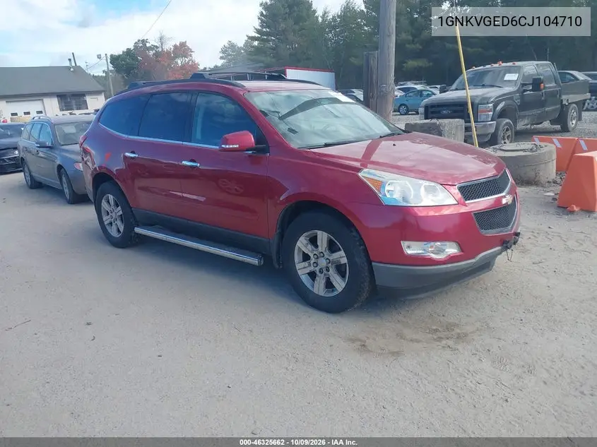 CHEVROLET TRAVERSE 2012, VIN 1GNKVGED6CJ104710