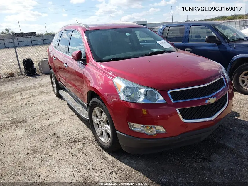 CHEVROLET TRAVERSE 2012, VIN 1GNKVGED9CJ169017