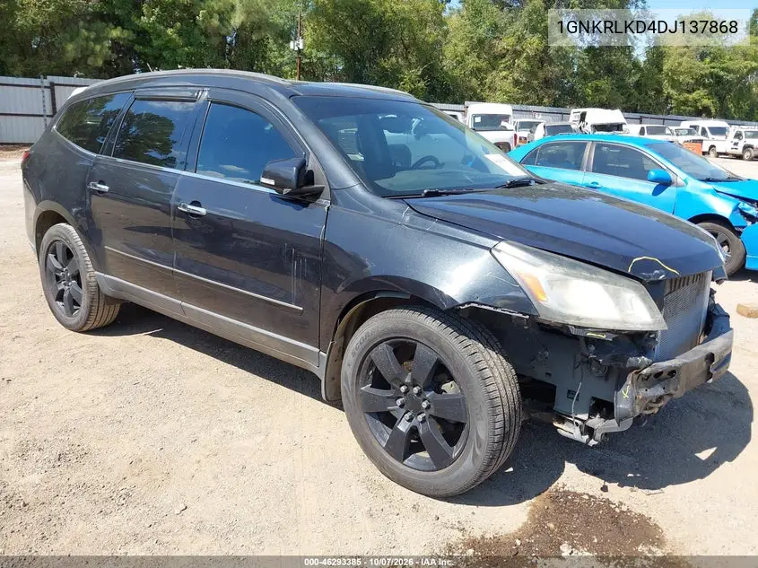 CHEVROLET TRAVERSE 2013, VIN 1GNKRLKD4DJ137868