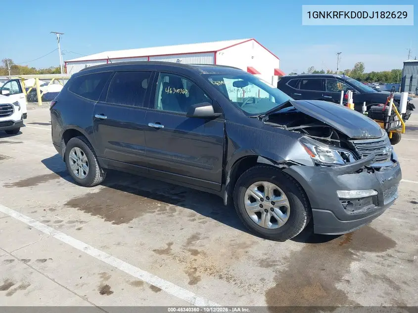 CHEVROLET TRAVERSE 2013, VIN 1GNKRFKD0DJ182629