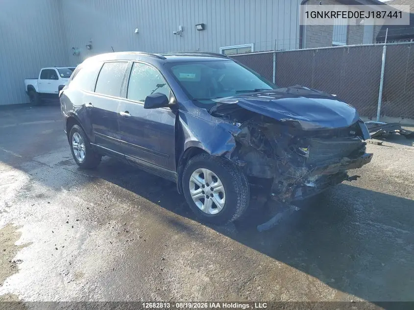 CHEVROLET TRAVERSE 2014, VIN 1GNKRFED0EJ187441