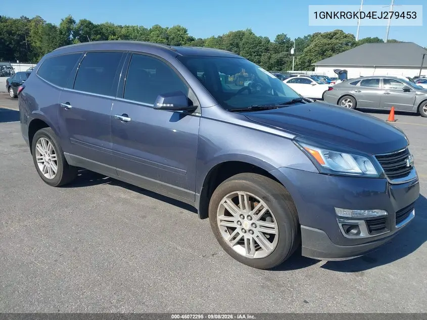 CHEVROLET TRAVERSE 2014, VIN 1GNKRGKD4EJ279453