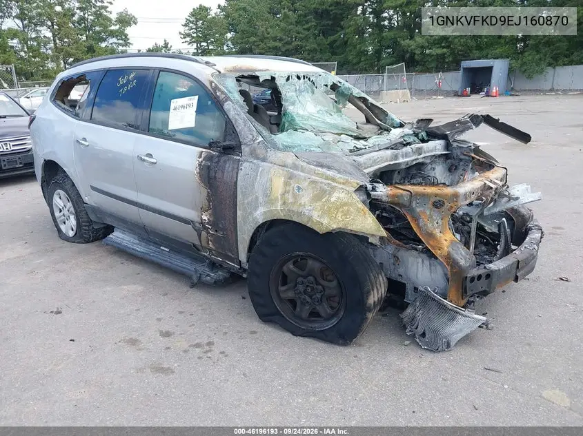 CHEVROLET TRAVERSE 2014, VIN 1GNKVFKD9EJ160870
