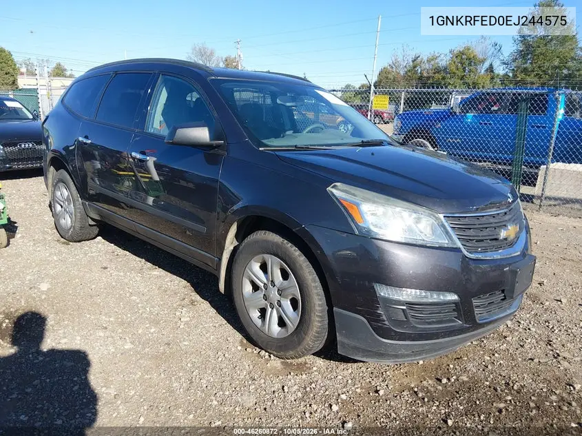 CHEVROLET TRAVERSE 2014, VIN 1GNKRFED0EJ244575