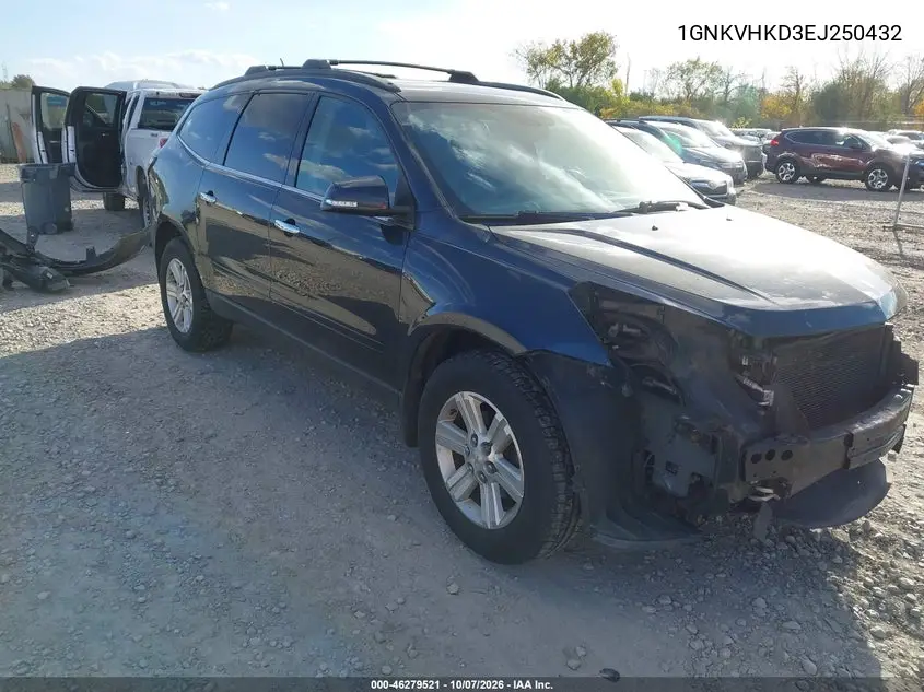 CHEVROLET TRAVERSE 2014, VIN 1GNKVHKD3EJ250432