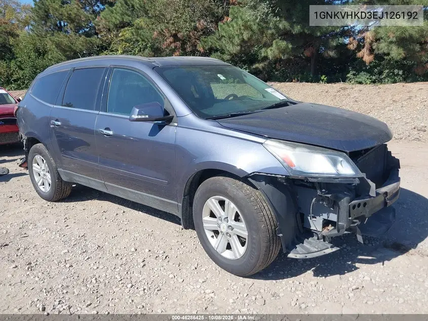 CHEVROLET TRAVERSE 2014, VIN 1GNKVHKD3EJ126192