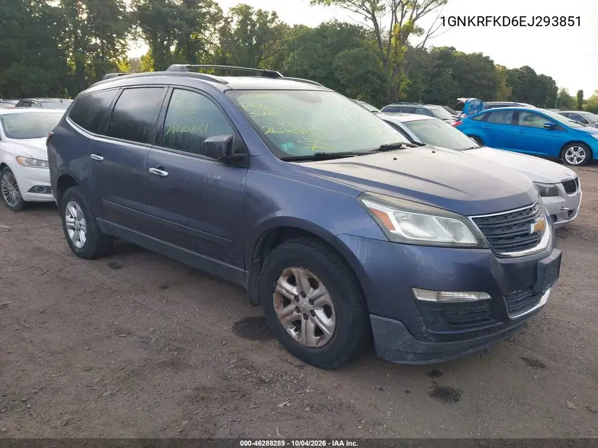 CHEVROLET TRAVERSE 2014, VIN 1GNKRFKD6EJ293851