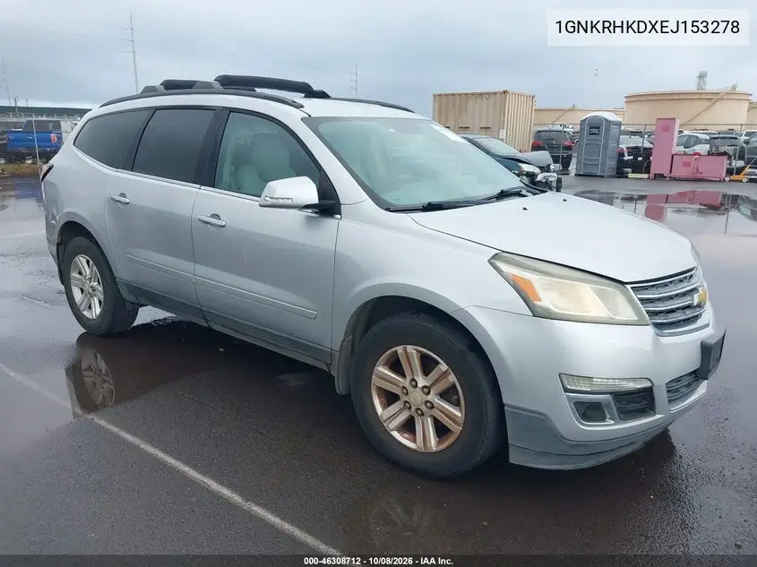 CHEVROLET TRAVERSE 2014, VIN 1GNKRHKDXEJ153278
