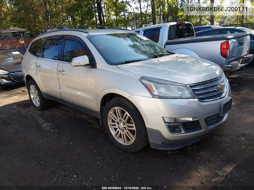 CHEVROLET TRAVERSE 2014, VIN 1GNKRGKD6EJ200171