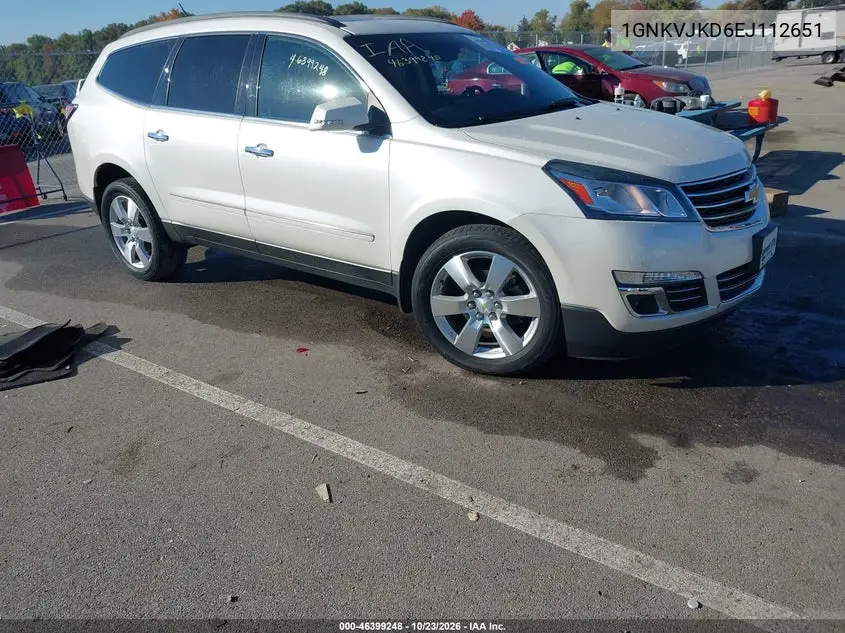 CHEVROLET TRAVERSE 2014, VIN 1GNKVJKD6EJ112651